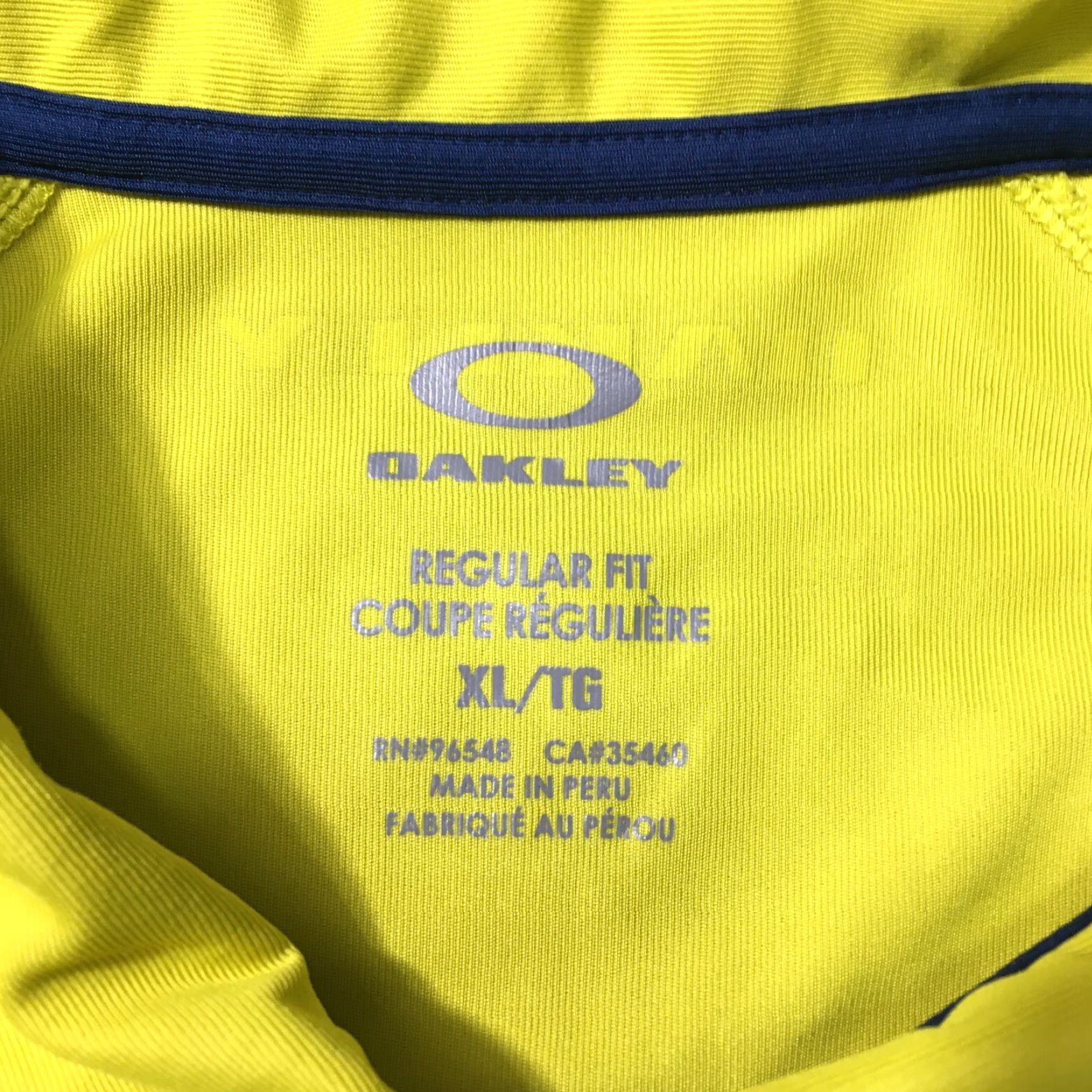 Oakley Oakley Polo Shirt Men's XL Yellow Golf Performance Stretch Logo Sports Golf Shirt XL Mens Yellow Oakley Logo Polo Size US XL / EU 56 / 4 - 3 Thumbnail