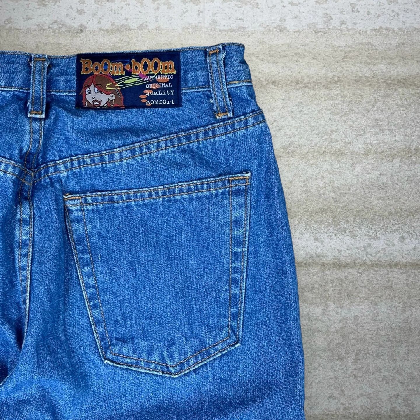 Vintage Vintage 90s Boom Boom Jeans 28x34 Flared Fit Medium Wash Size 28" / US 6 / IT 42 - 3 Thumbnail