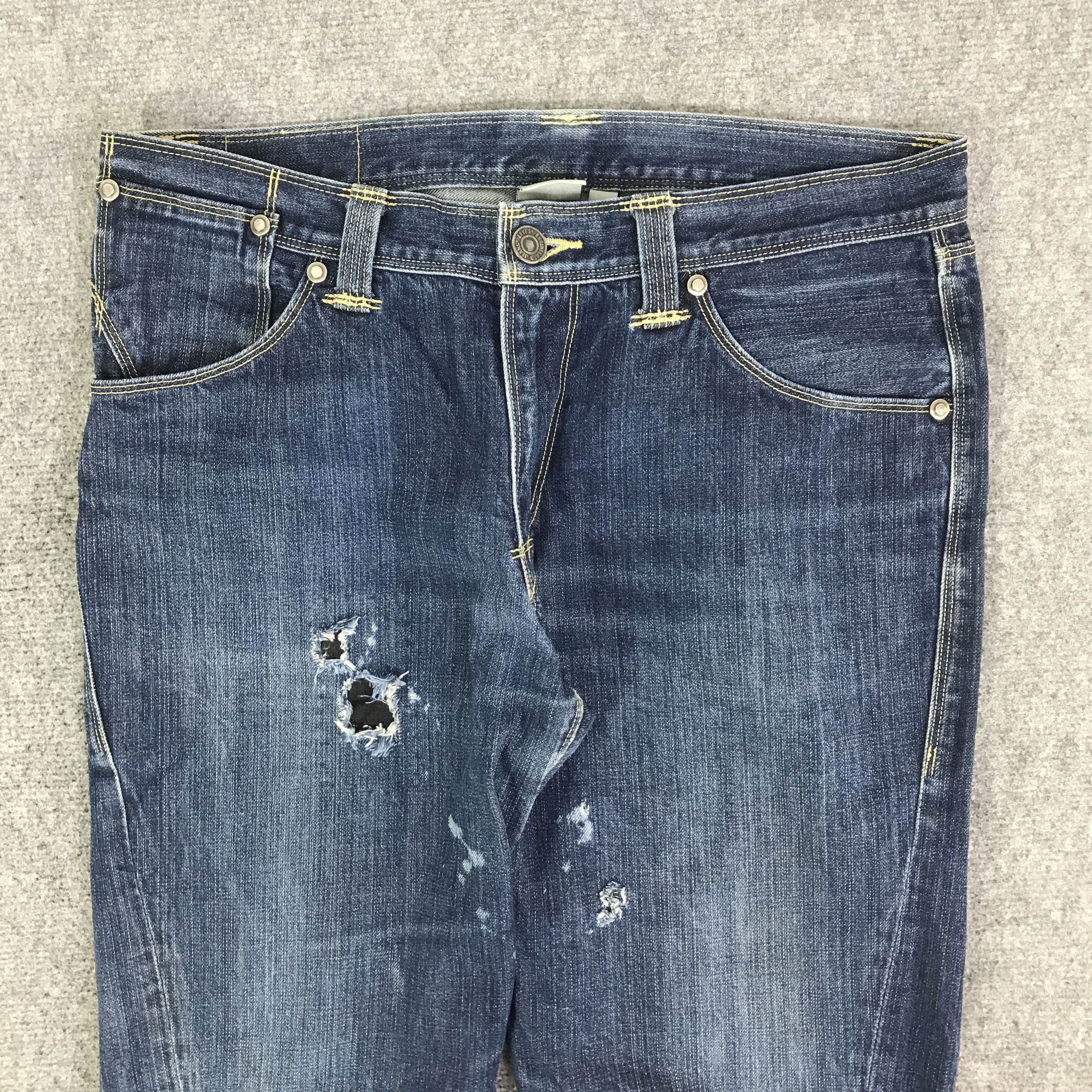 Levi's Vintage Clothing DENIM LEVIS DISTRESSED PANTS JEANS k118b9 Size US 33 - 2 Thumbnail