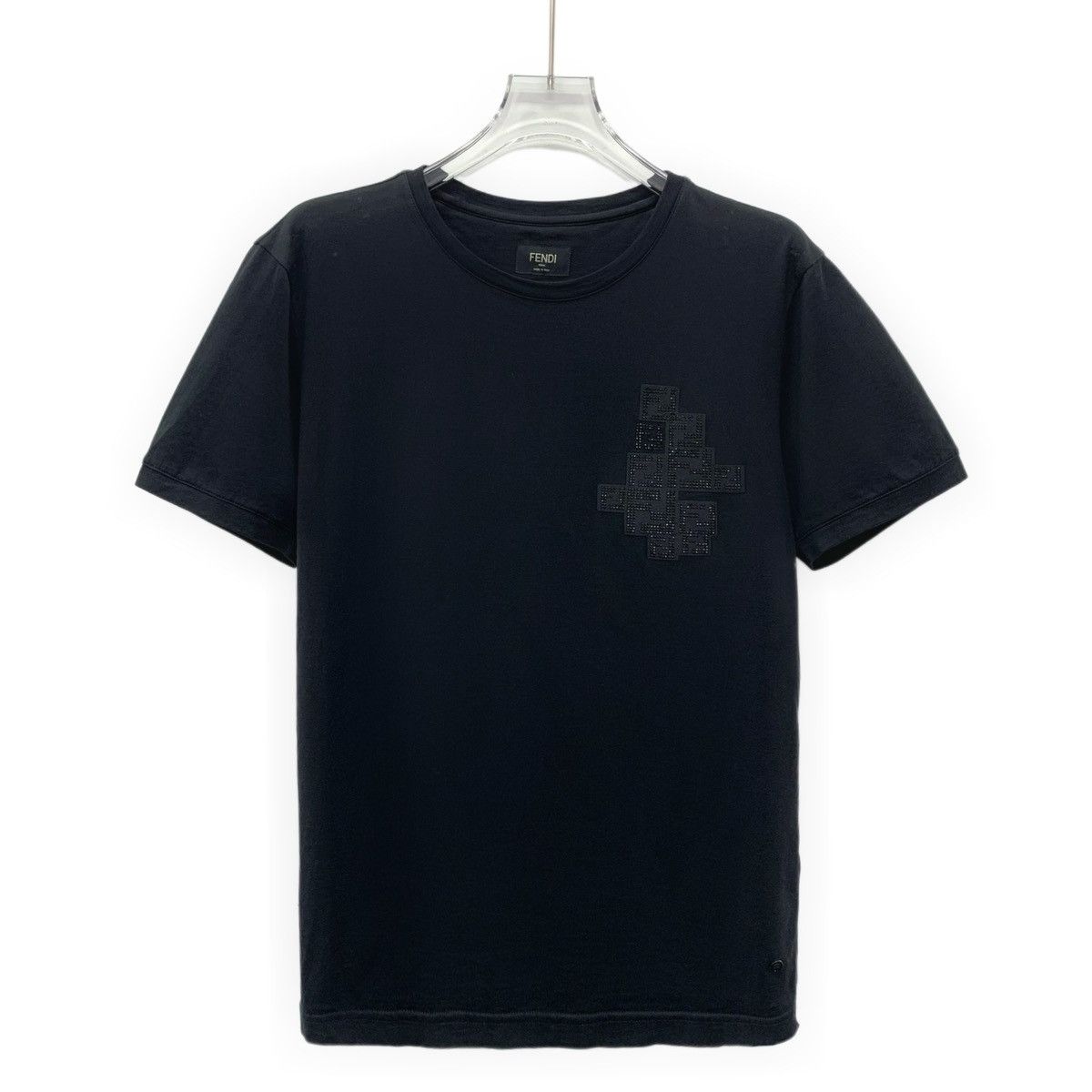 Fendi Fendi Double F Beaded Design Short Sleeve T-Shirt K26WX Size S / US 4 / IT 40 - 1 Thumbnail