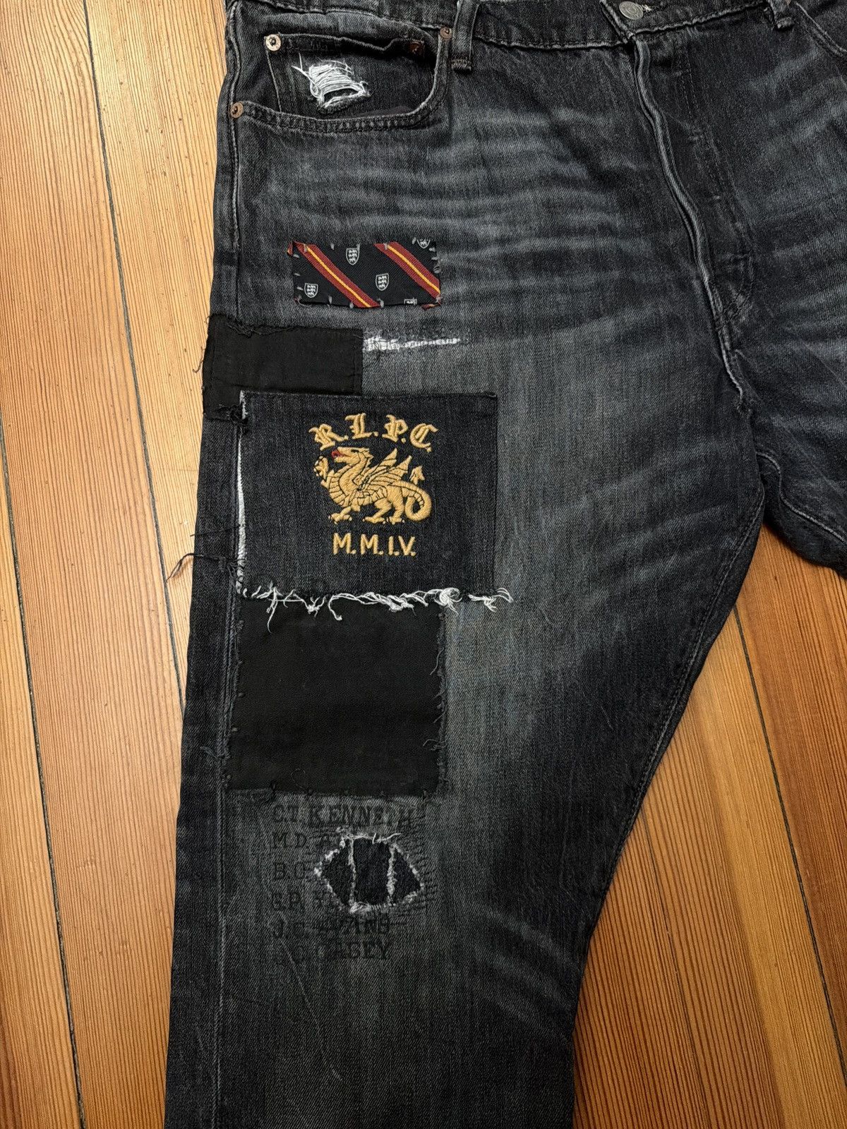 Polo Ralph Lauren *rare* Polo Ralph Lauren patchwork varick denim jeans Size US 40 / EU 56 - 4 Thumbnail