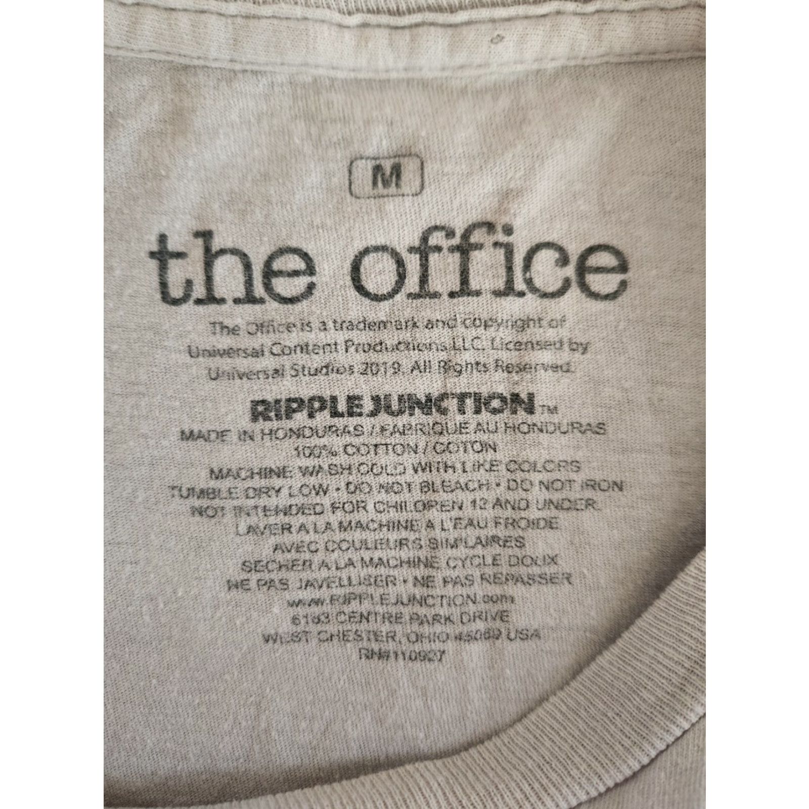 Vintage The Office TV Show Logo Font Ripple Junction Gray T Shirt Adult Medium Size US M / EU 48-50 / 2 - 2 Thumbnail