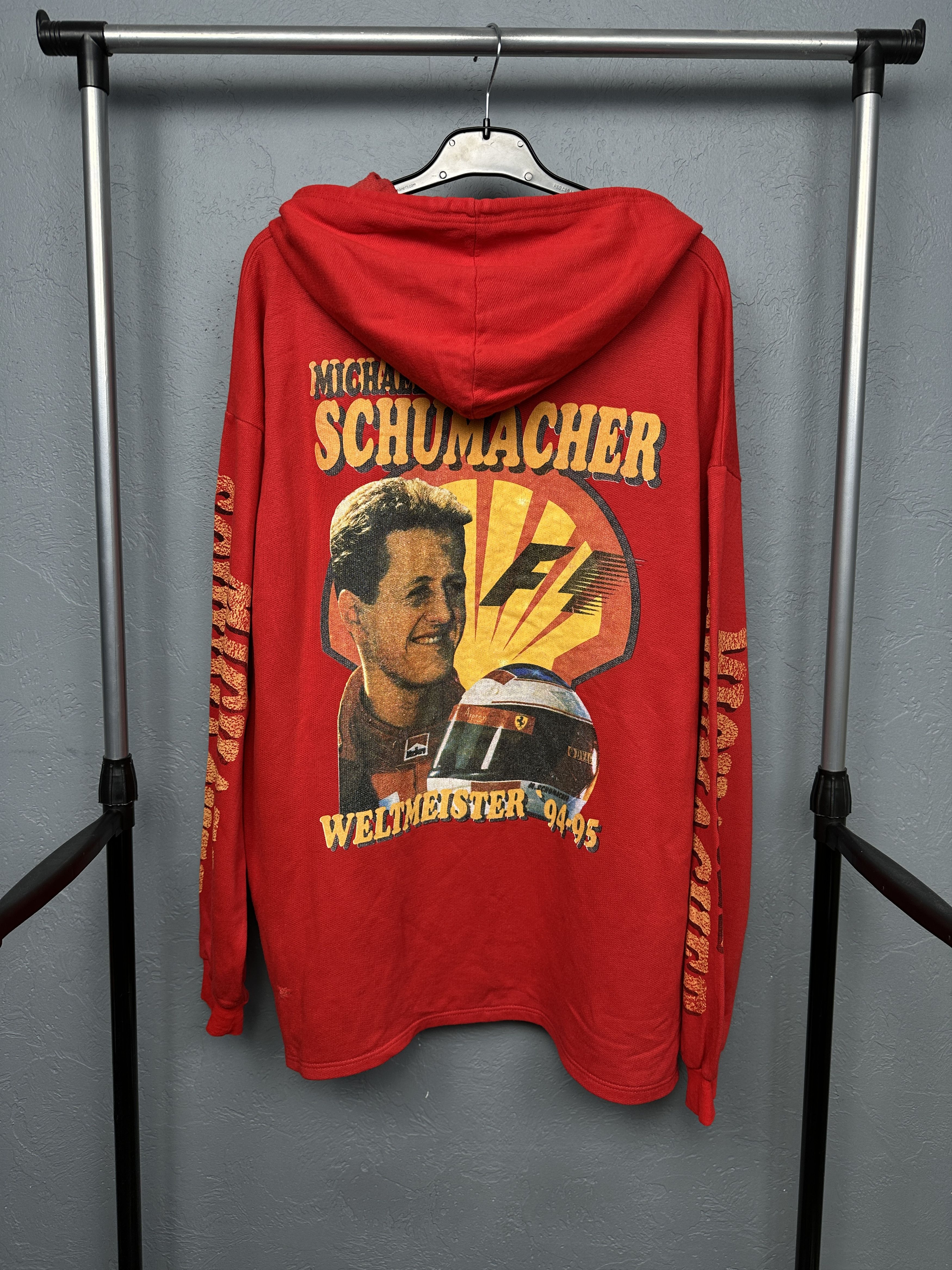 Marlboro Michael Schumacher Ferrari Marlboro 90s Vintage Mens Hoodie Size US XXL / EU 58 / 5 - 1 Thumbnail