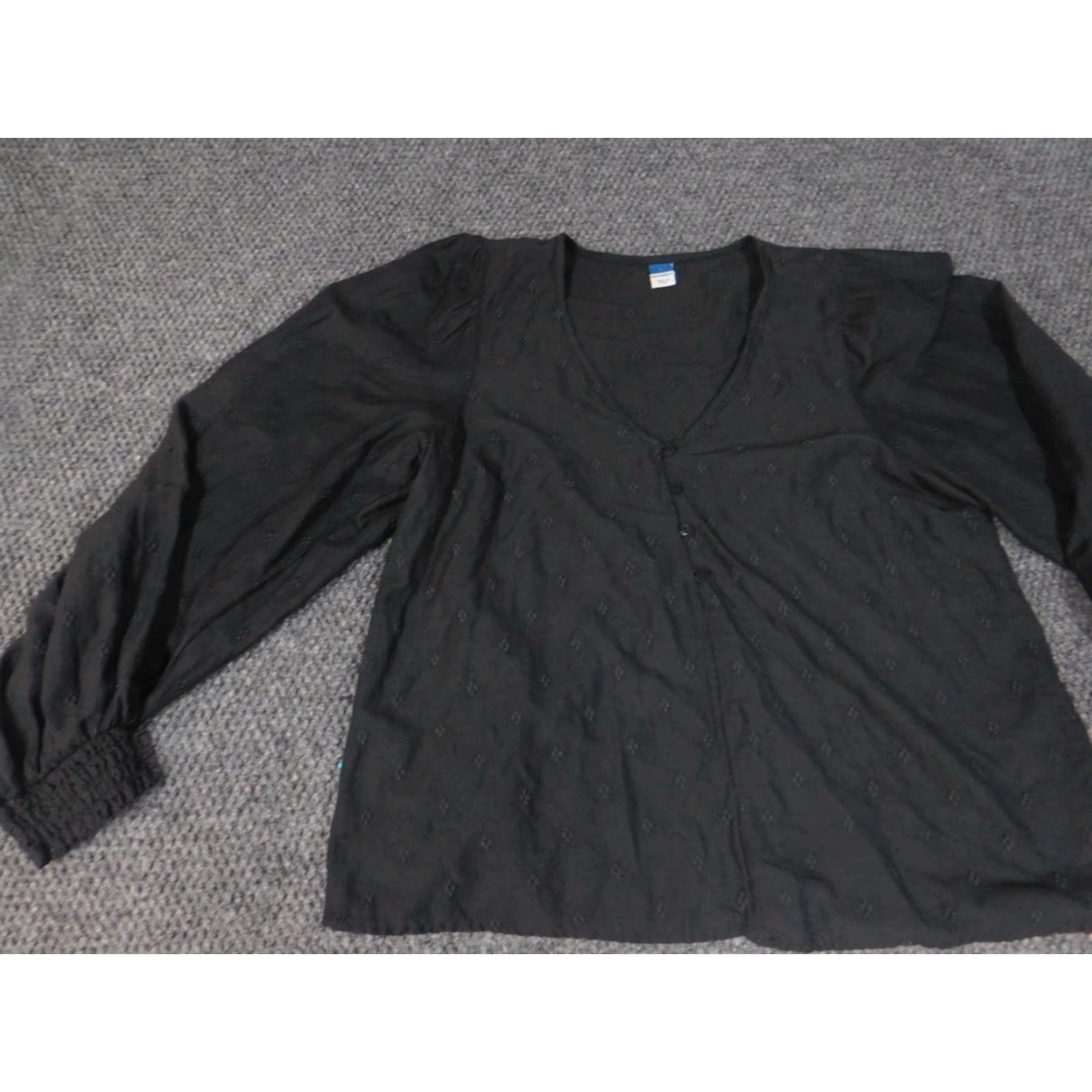 Old Navy Old Navy Womens Blouse S Gray Dolman Sleeve Pullover Cotton Down Open Button Casual Basic Regular Size S / US 4 / IT 40 - 3 Thumbnail