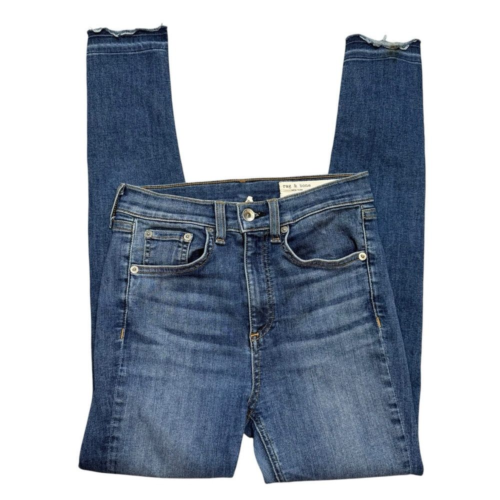 Rag & Bone rag & bone High-Rise Ankle Skinny Jeans in Clean Lily Dale Size 25" / US 0 / IT 36 - 3 Thumbnail