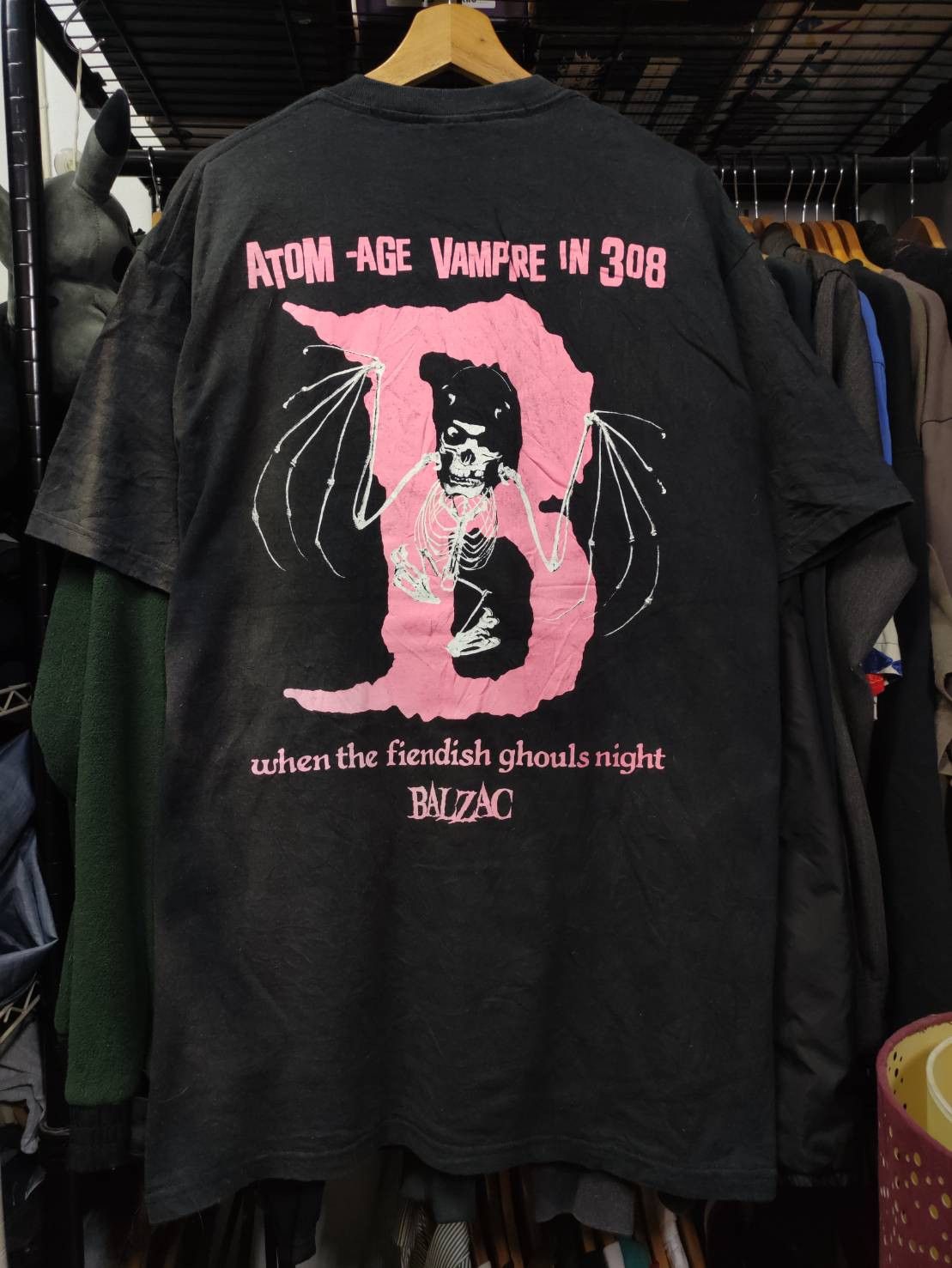 Band Tees Vtg 00's Balzac Band " Atom-Age Vampire in 308 " Promo Tour Size US XL / EU 56 / 4 - 5 Thumbnail