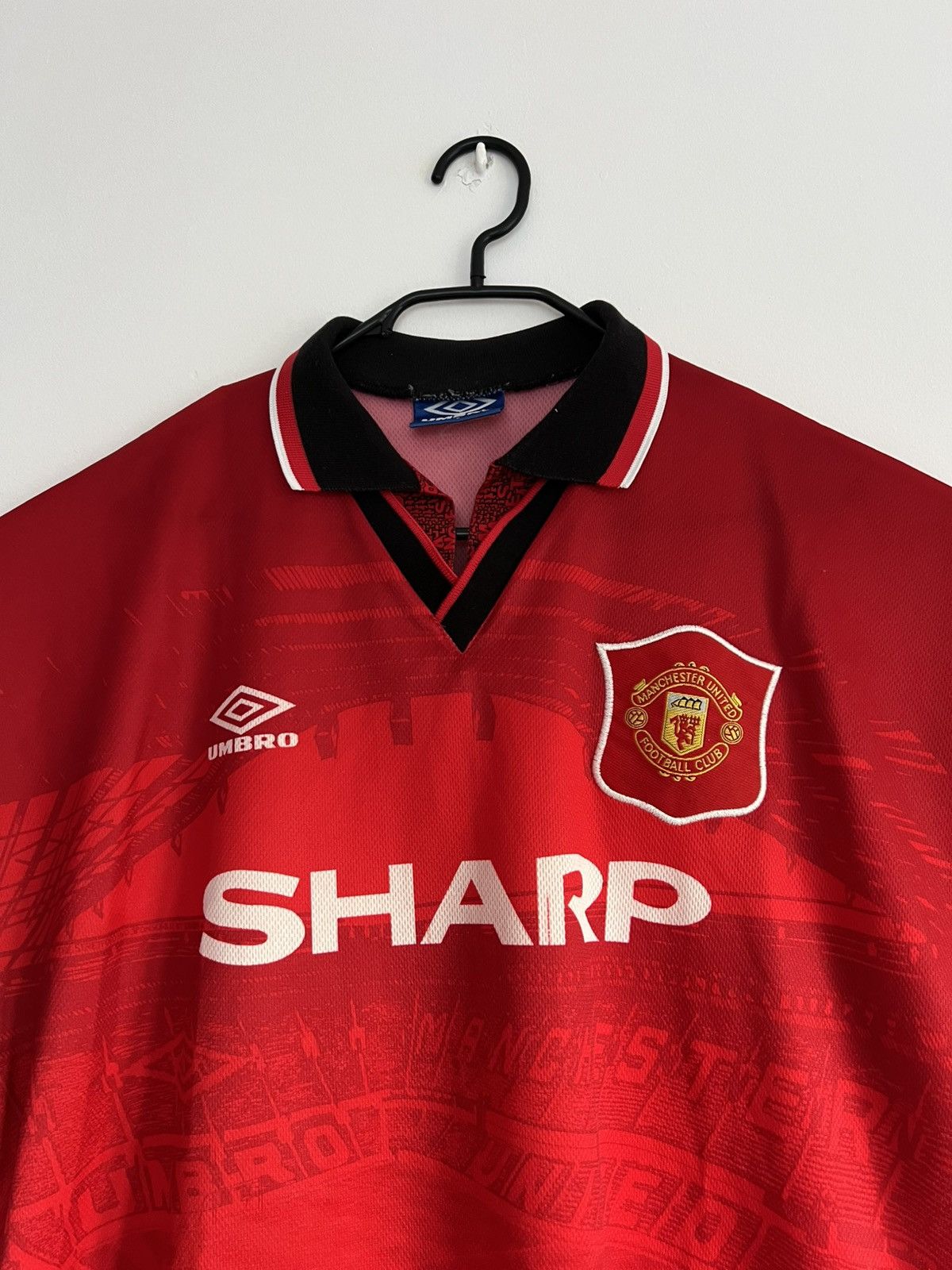 Umbro Vintage 94/95 Umbro Manchester United Home Jersey Size US XL / EU 56 / 4 - 3 Thumbnail