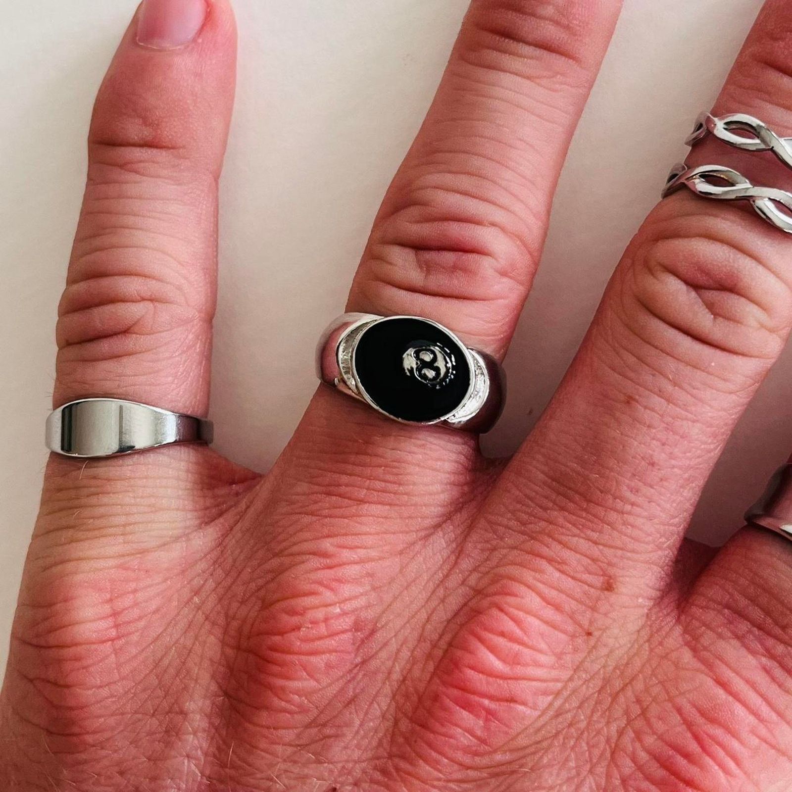 Vintage Y2k 2000s vintage style 8ball ring Size ONE SIZE - 3 Thumbnail