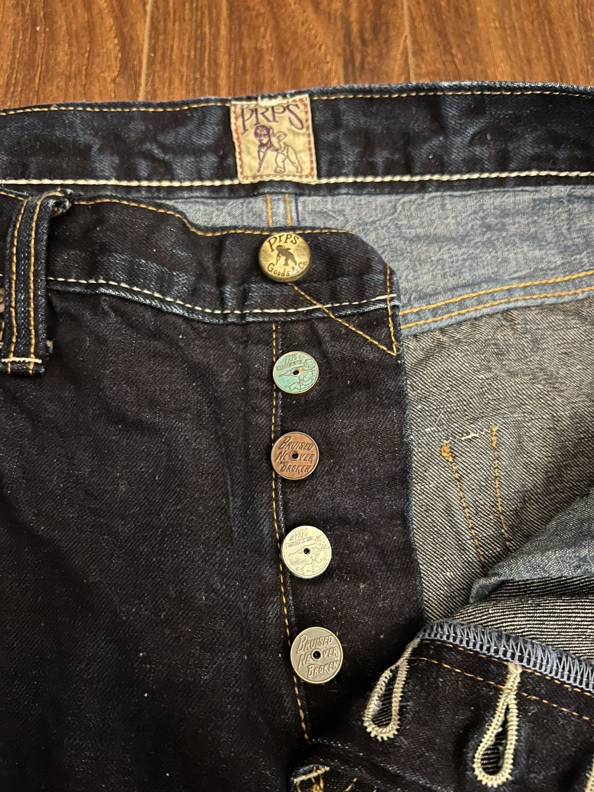 Prps Vintage PRPS Jeans Barracuda Raw Selvedge Denim Size US 31 - 7 Thumbnail