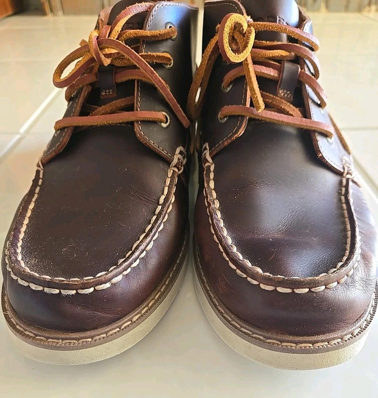 Sperry Sperry Top-Sider Brown Leather Lace-Up Ankle Boots Sz 11 Size US 11 / EU 44 - 7 Thumbnail