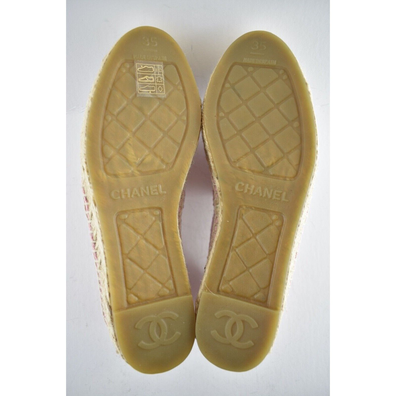 Chanel 19B Tweed C Logo Classic Double Sole Espadrille Flat 35 Size US 5 / IT 35 - 12 Thumbnail