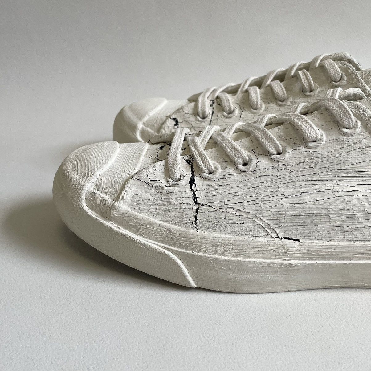 Converse × Maison Margiela S/S 14 White Painted Converse Sneakers Size US 8.5 / IT 38.5 - 5 Thumbnail