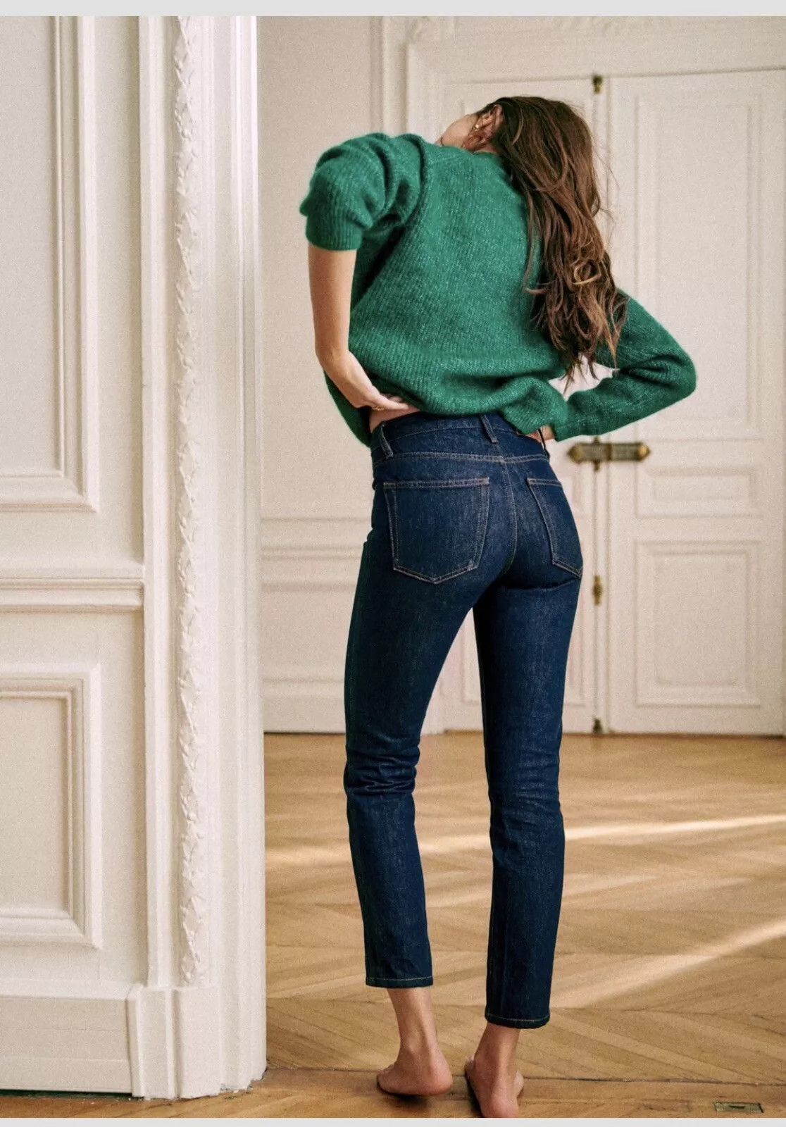Sezane Sezane Paris Indigo Denim High Waist Brut Sexy Jeans Size 29" - 10 Thumbnail