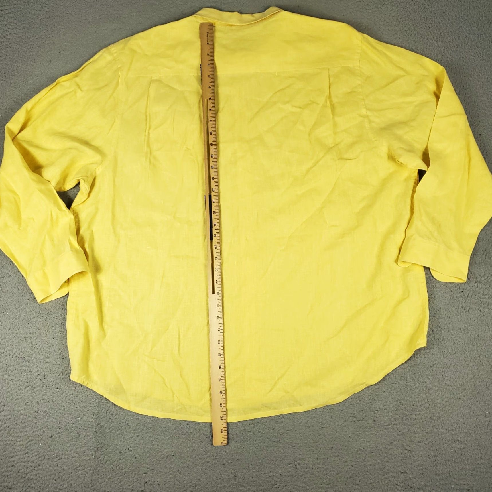 Tommy Bahama Tommy Bahama Shirt Mens 3XL Yellow Linen Button-Up Long Sleeve Size US XXL / EU 58 / 5 - 4 Thumbnail