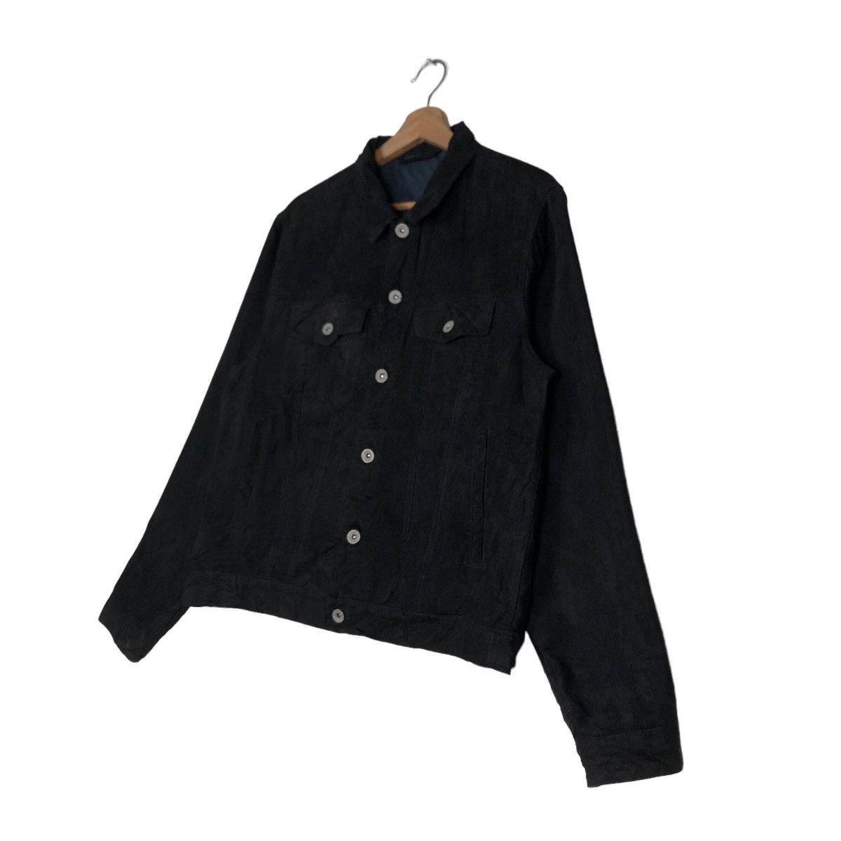 Issey Miyake 🔥90’s Vintage Leather Jacket Chore Work GU Japan Made Size US L / EU 52-54 / 3 - 2 Thumbnail