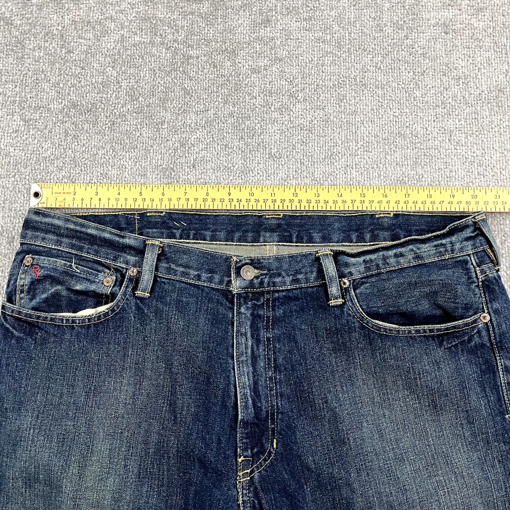 Polo Ralph Lauren POLO RALPH LAUREN Jeans Mens 38x32 Classic Fit Straight Leg Blue Denim R66SD72 Size US M / EU 48-50 / 2 - 5 Thumbnail