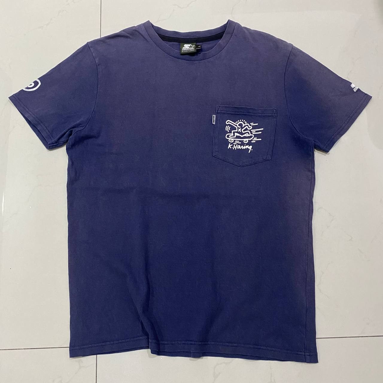 Keith Haring × Vintage Keith Haring x starter 00s 90s Single Pocket Tshirt Size US L / EU 52-54 / 3 - 1 Thumbnail