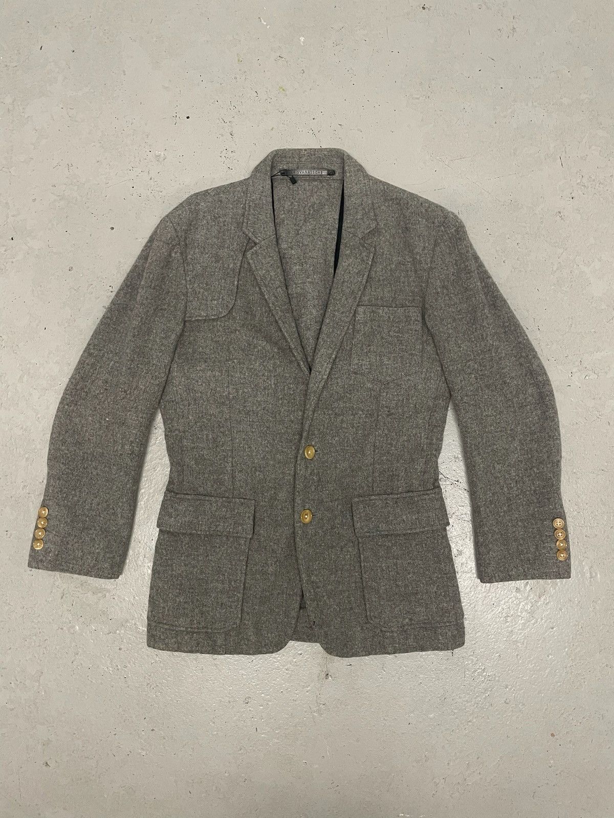 Kris Van Assche Kris Van Assche Grey Wool Blazer Size US S / EU 44-46 / 1 - 1 Thumbnail