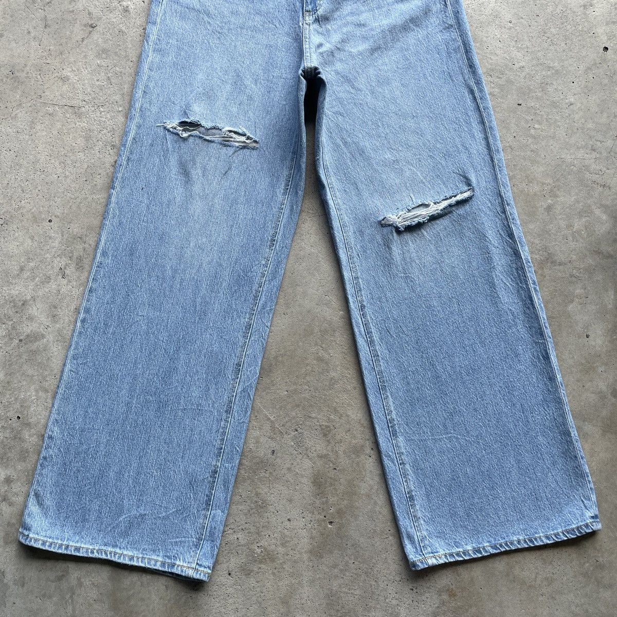 Japanese Brand Japanese Brand Gu FLARE Jeans Faded Denim Distressed Pants Size US 29 - 4 Thumbnail