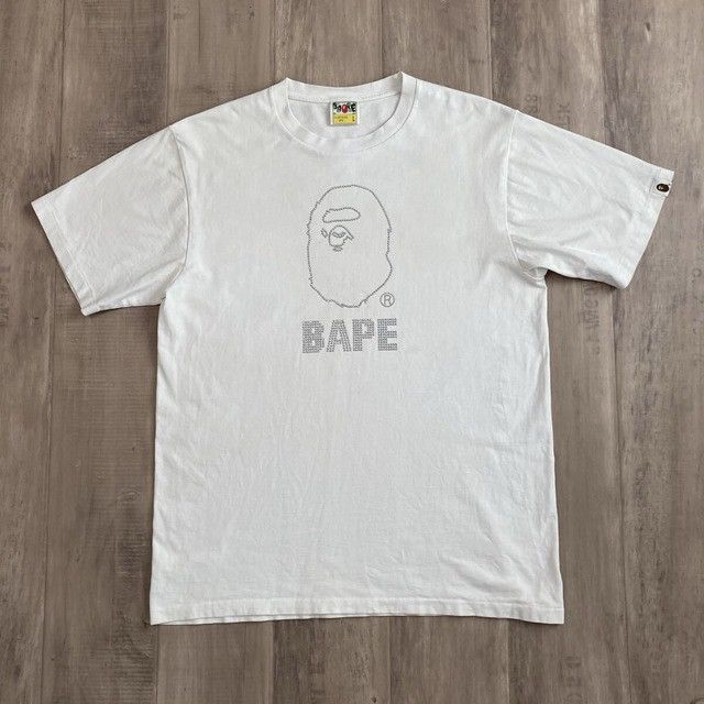 Bape BAPE Silver Rhinestone APE HEAD T-Shirt a bathing ape Size US L / EU 52-54 / 3 - 2 Thumbnail