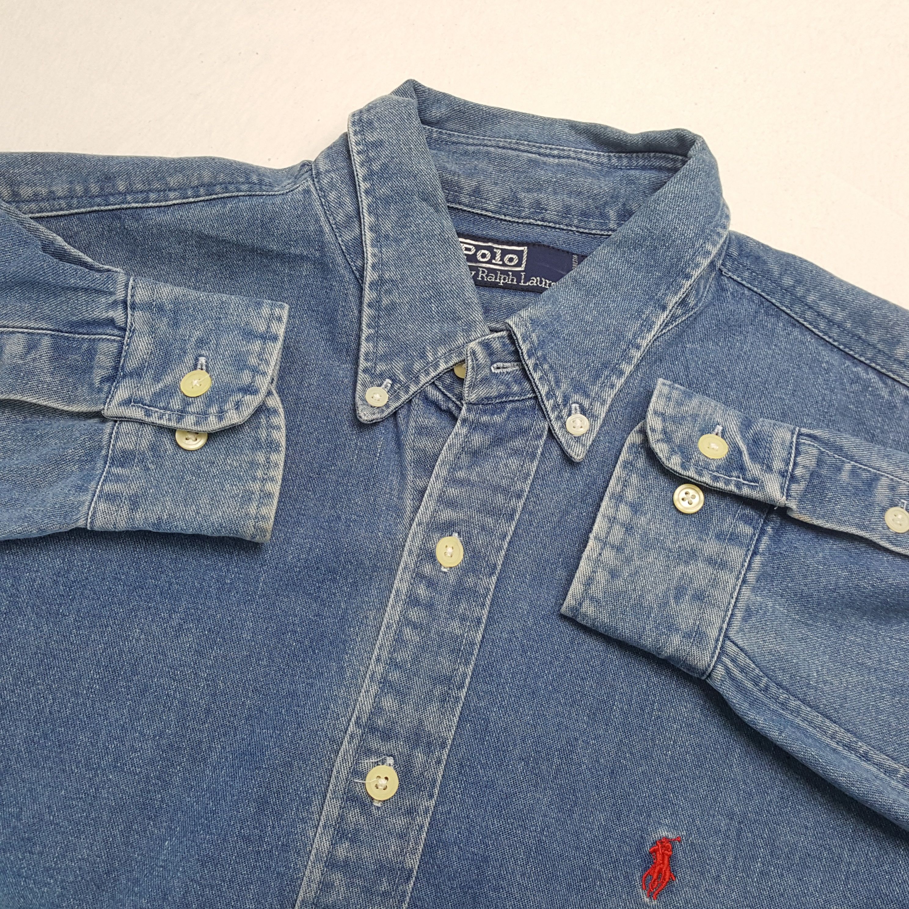Polo Ralph Lauren × Vintage POLO by RALPH LAUREN Small Logo Design Shirt Size US L / EU 52-54 / 3 - 8 Thumbnail
