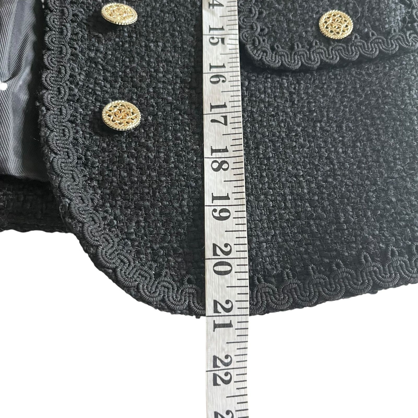 Zara Zara Black Tweed Double Breasted Open Blazer Jacket Size XS / US 0-2 / IT 36-38 - 8 Thumbnail