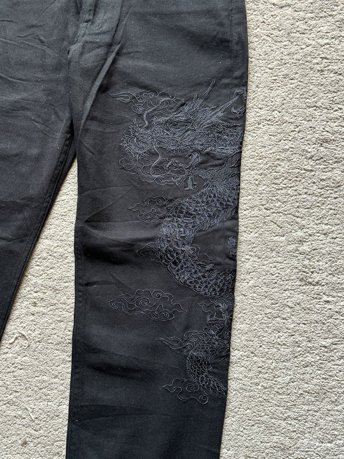Karakuri Tamashii Japanese Motif Embroidered Dragon Multi-Pocket jeans Size US 29 - 5 Thumbnail