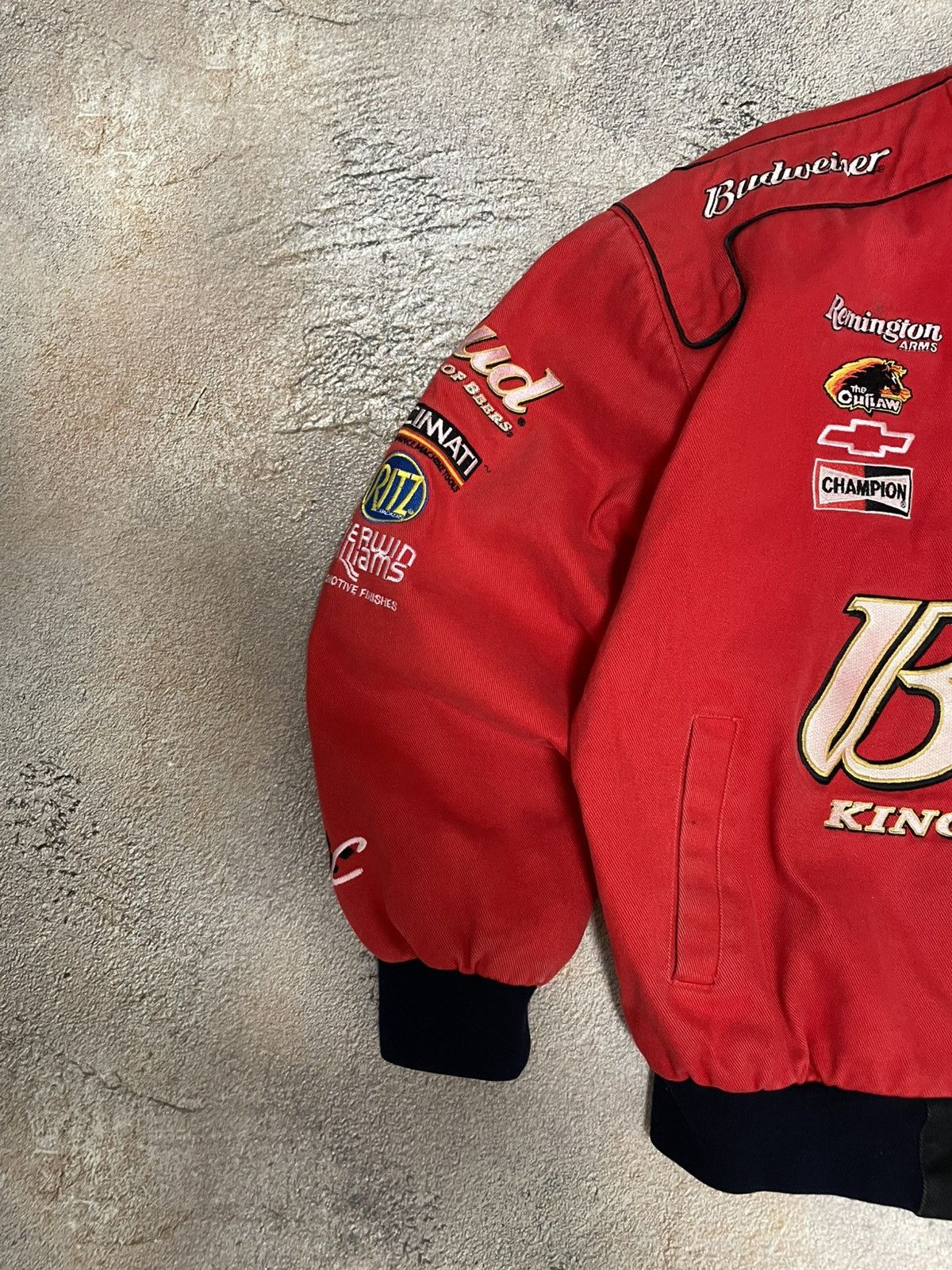 NASCAR Vintage Bud Kind of Beers Heavy Canvas Baggy Bomber Size US L / EU 52-54 / 3 - 4 Thumbnail
