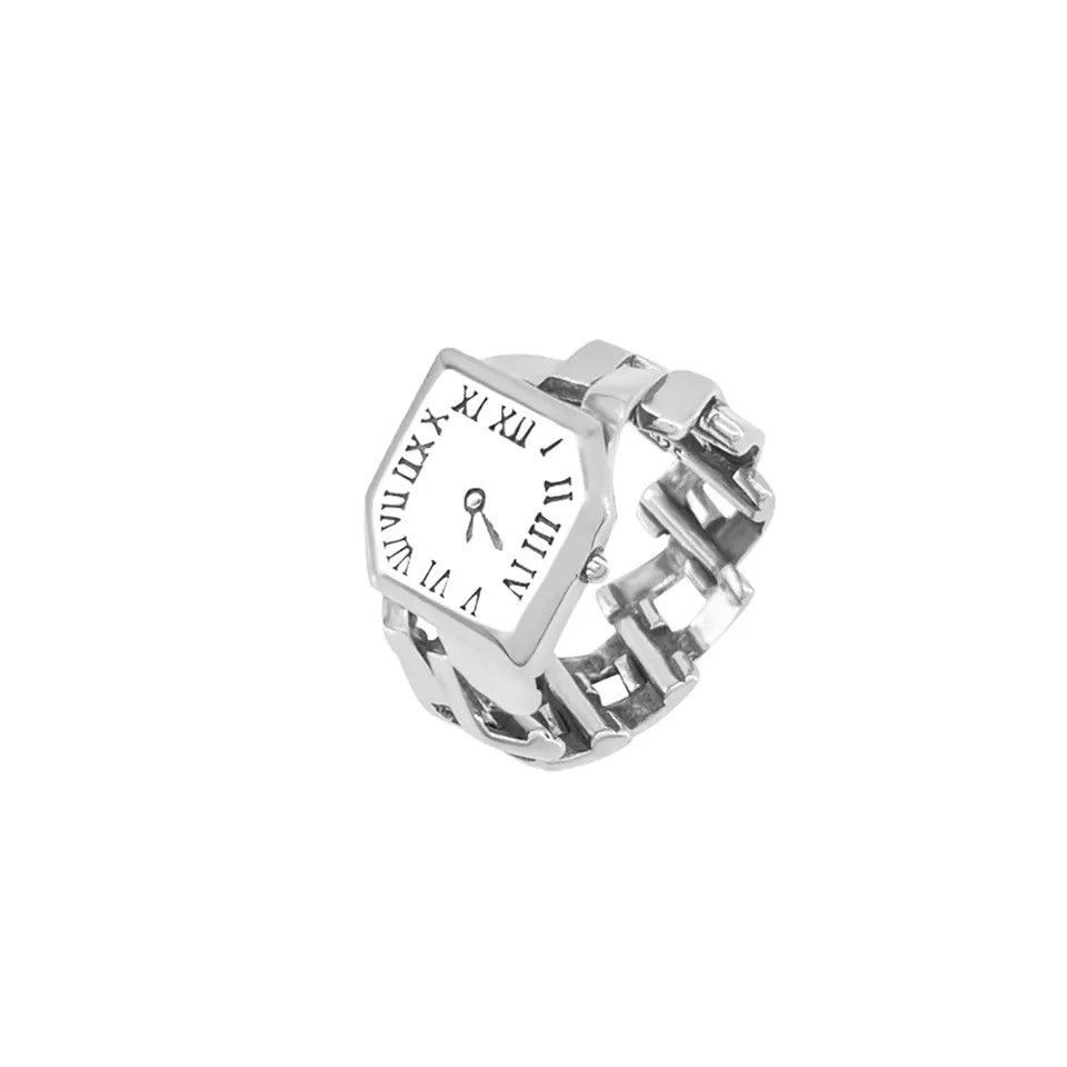 Vintage Silver Colour Roman Numeral Ring Vintage Size ONE SIZE - 4 Thumbnail