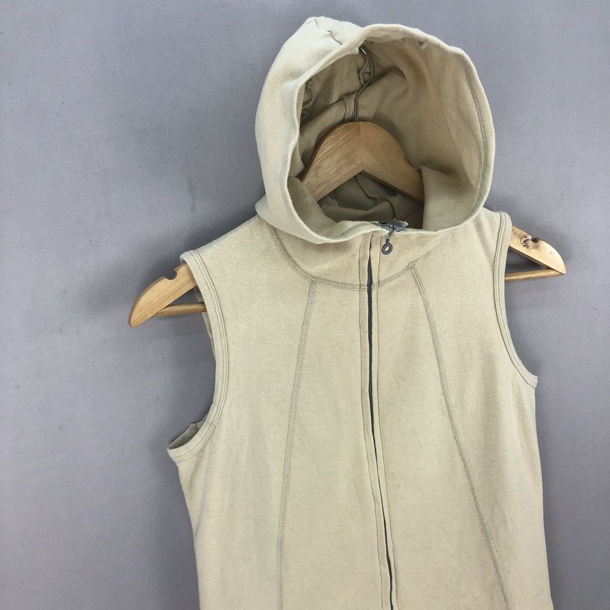 Marithe + Francois Girbaud Vintage 00’s MFG Punk Emo Sleeveless Hoodie Size XS / US 0-2 / IT 36-38 - 2 Thumbnail