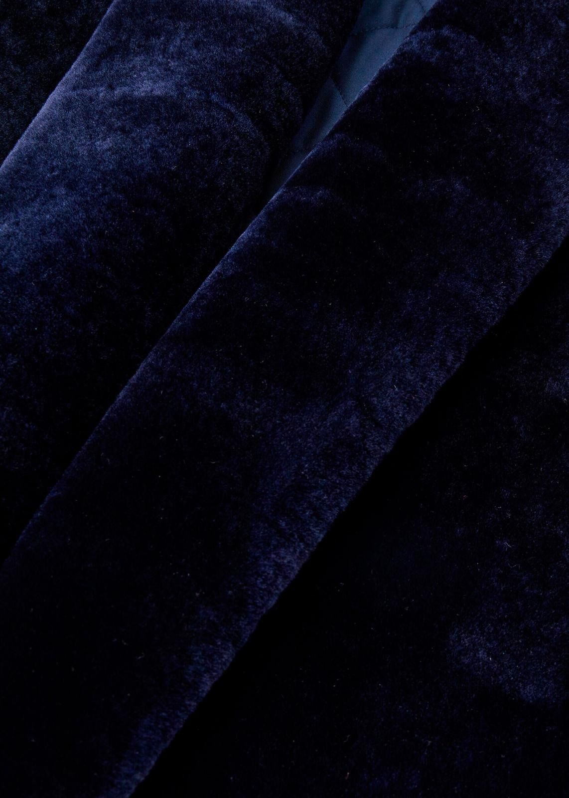 Loro Piana o1srvl11e0125 FAN6281 Jikel Shearling Vest in Navy Blue Size M / US 6-8 / IT 42-44 - 3 Thumbnail