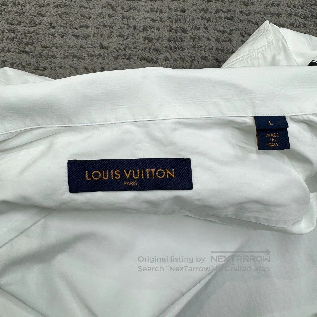 Louis Vuitton louis vuitton white logo side pocket shirt. Size US L / EU 52-54 / 3 - 5 Thumbnail