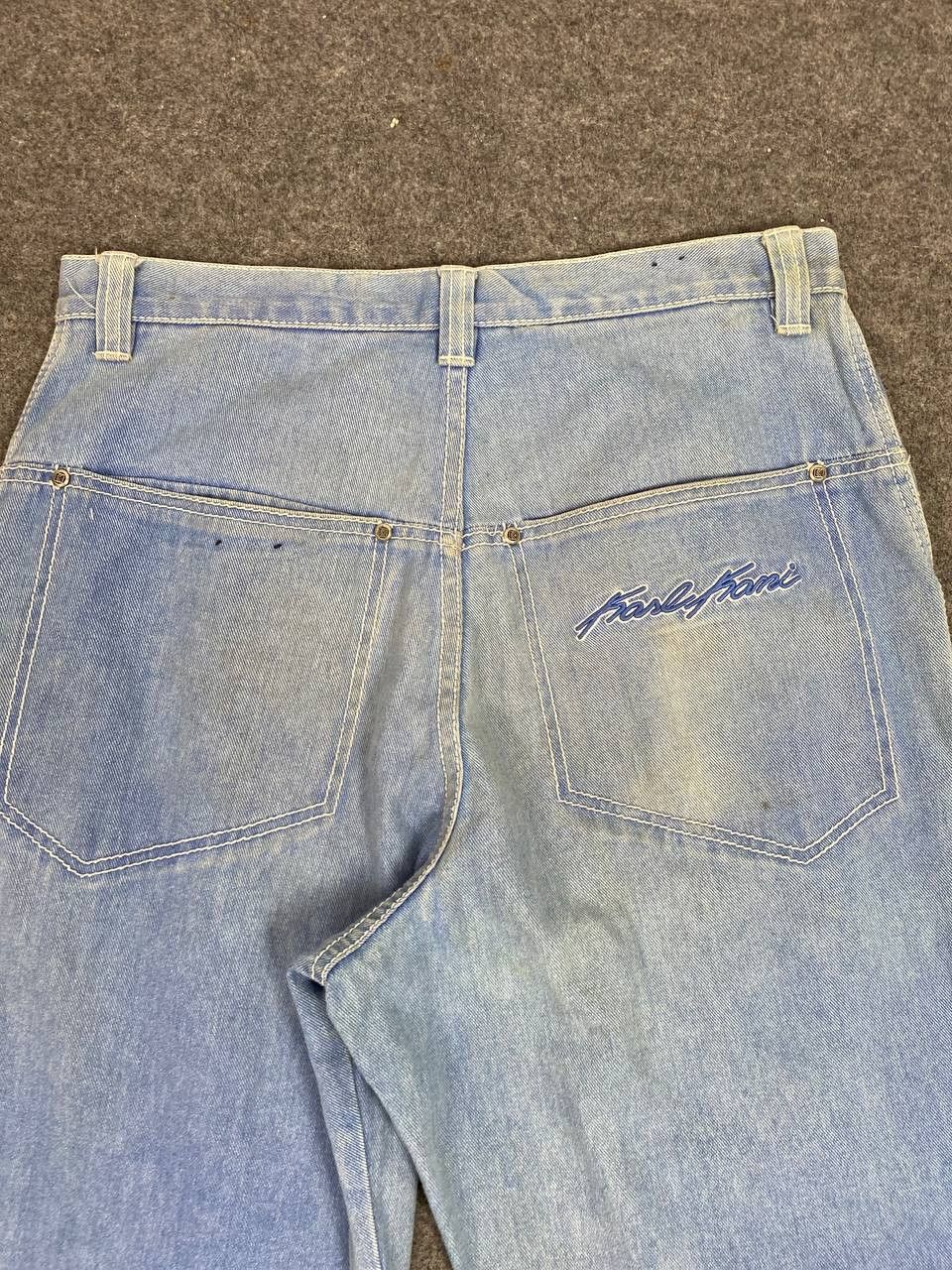 vintage 90s karl kani baggy denim embroided logo