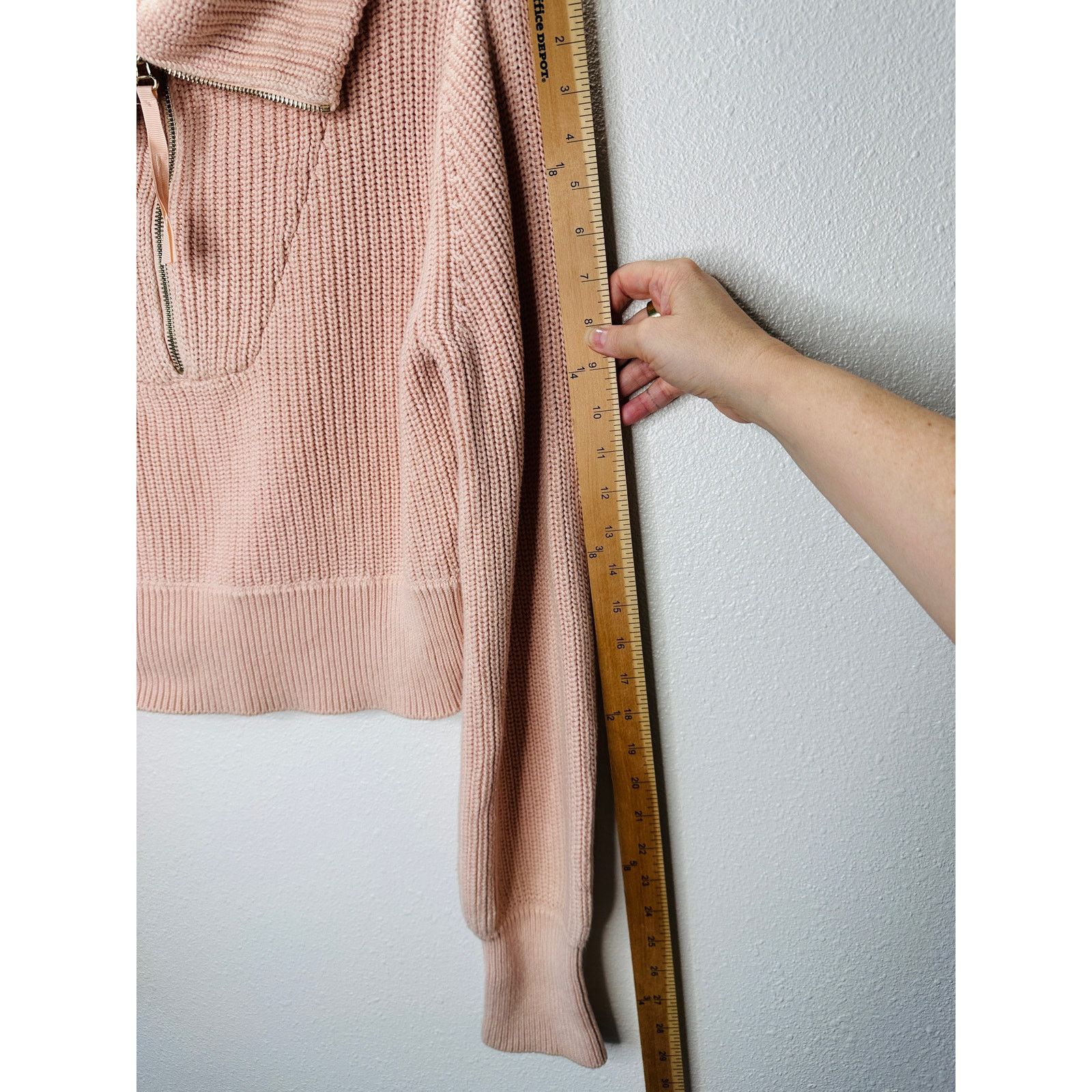 Varley Varley Pink Mentone Half Zip Wide Collar Shaker Sweater XS Size XS / US 0-2 / IT 36-38 - 14 Thumbnail