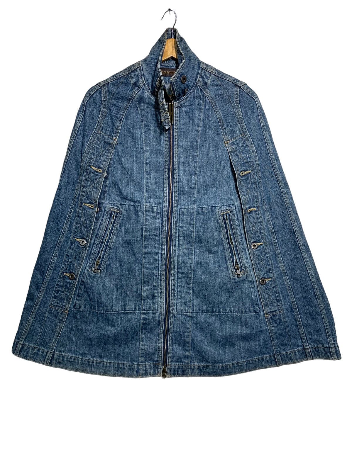 Hysteric Glamour 🔥HYSTERIC GLAMOUR DENIM PONCHO JACKET Size US L / EU 52-54 / 3 - 4 Thumbnail