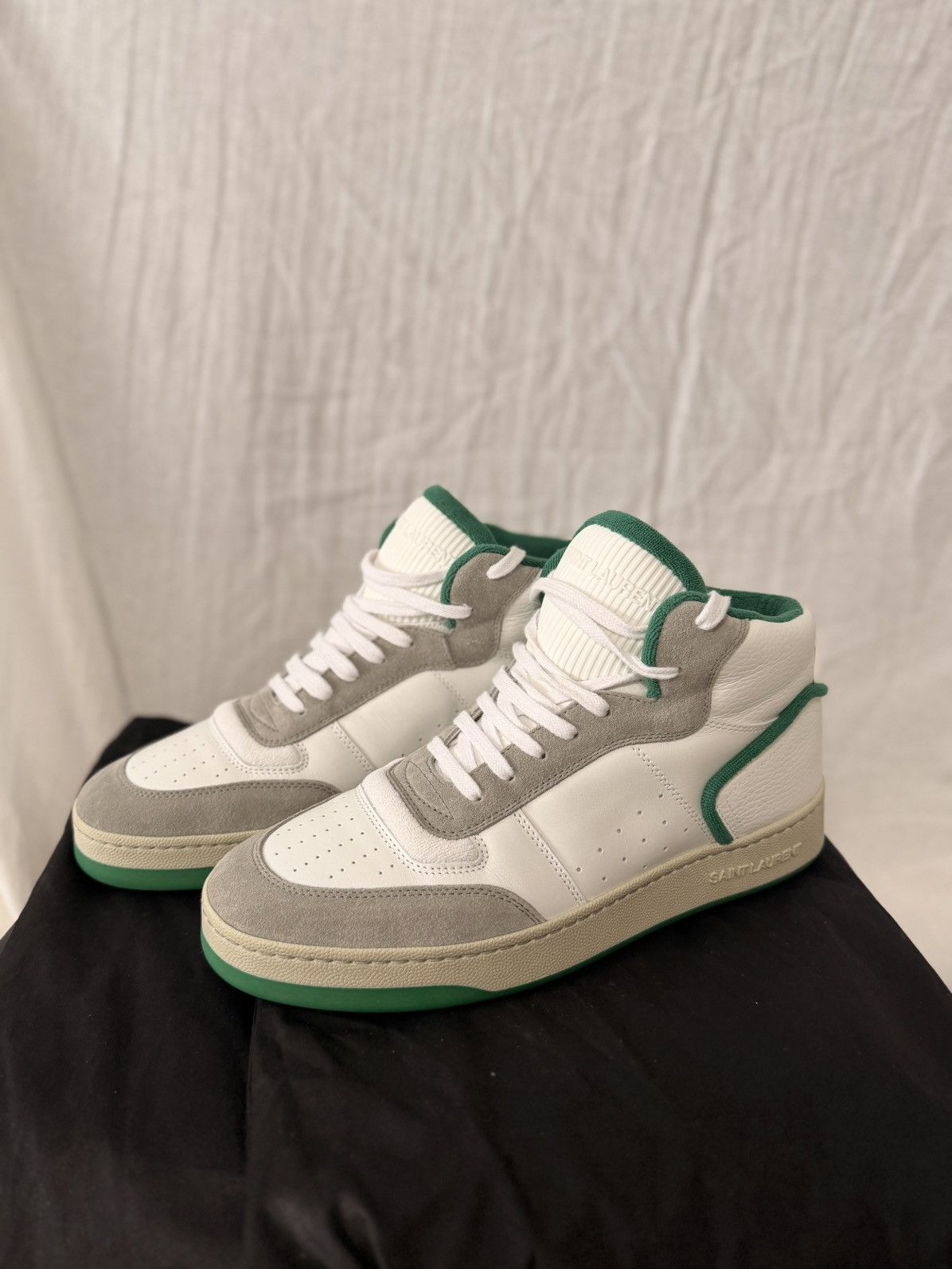 Yves Saint Laurent Saint Laurent SL 80 High Top Lace Up Sneakers Size US 11 / EU 44 - 3 Thumbnail