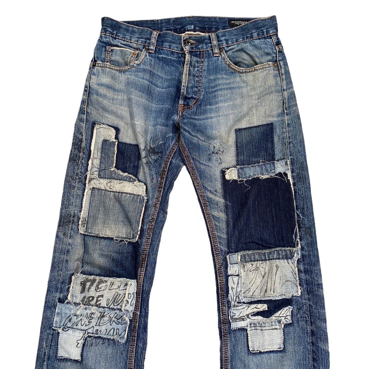 Andy Warhol × Levi's Rare 21/250 Levi's X Andy Warhol Factory Patchwork Denim Size US 28 / EU 44 - 2 Thumbnail