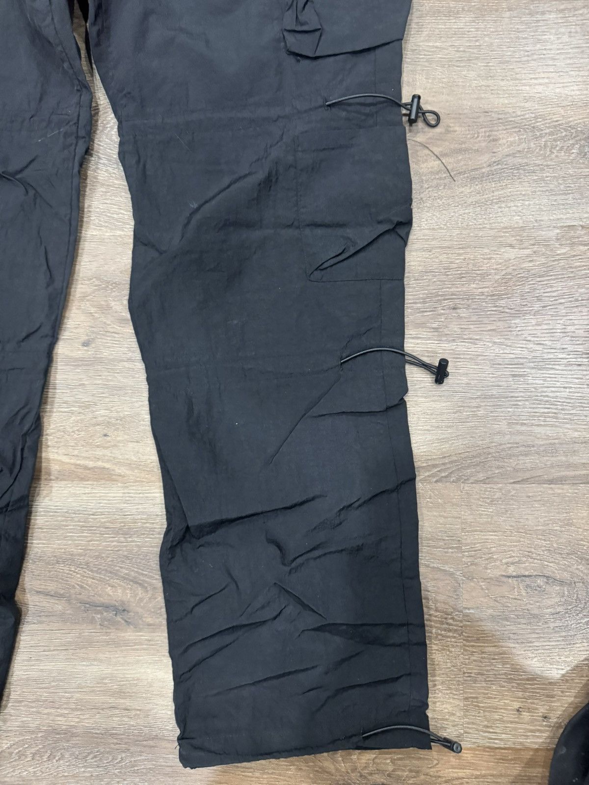 Hi Tec Black Techwear Cargo Pants w/ Adjustable Drawstrings Size US 30 / EU 46 - 5 Thumbnail