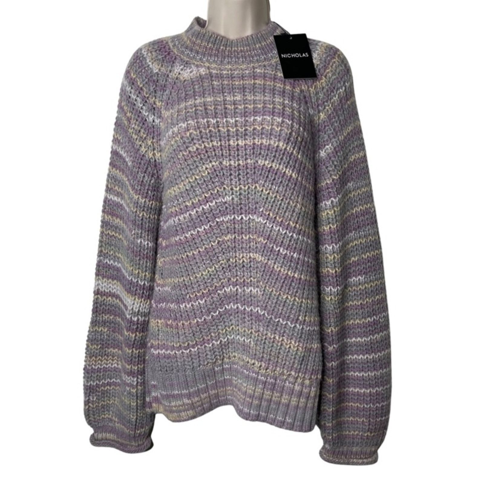 NICHOLAS New NICHOLAS Maliya Space Dyed Multi grey Sweater sz M Size M / US 6-8 / IT 42-44 - 2 Thumbnail