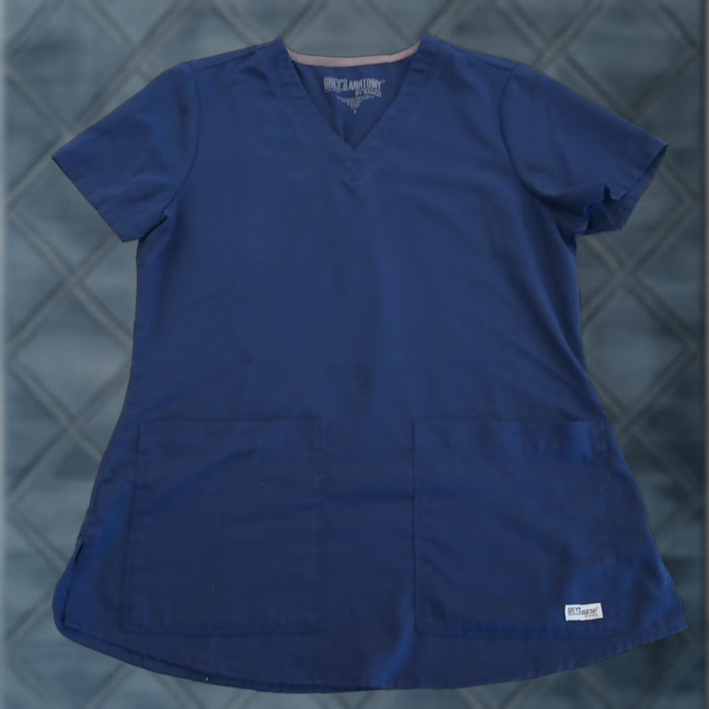 Vintage Grey's Anatomy Scrub Top Womens Small Blue Short Sleeve Style# 71166 VS Solid Polyester Vietnam Women S Blue Scrub Top 71166 Size S / US 4 / IT 40 - 1 Thumbnail