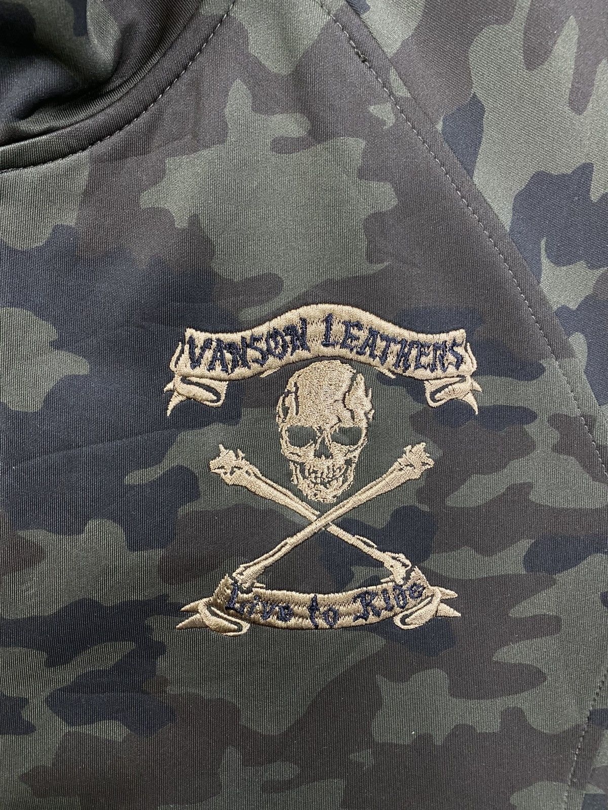 Vanson Leathers 🔥 Vanson Leather Live To Ride Embroidery Camouflage Jacket Size US M / EU 48-50 / 2 - 7 Thumbnail