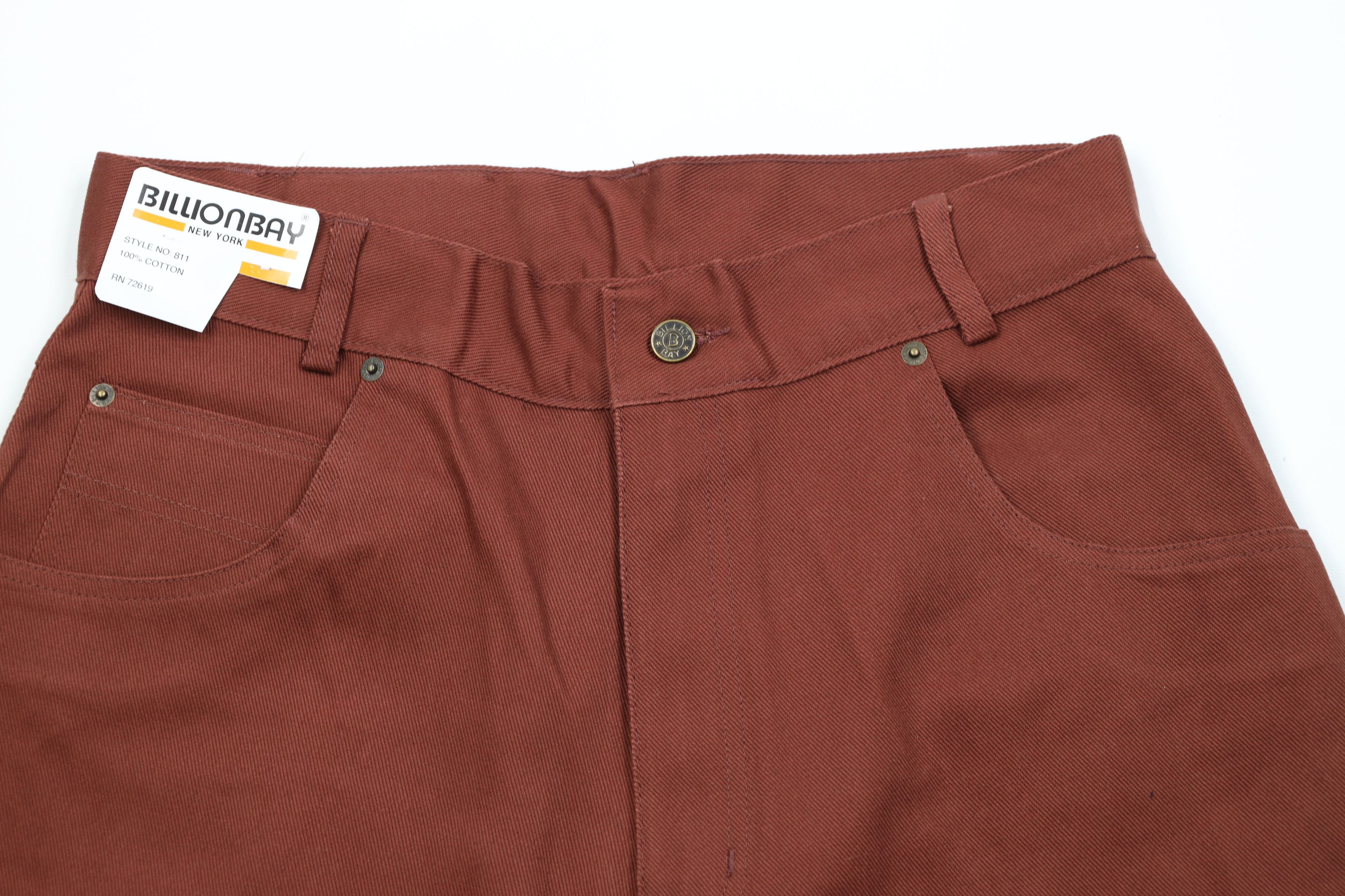 Vintage Deadstock Vintage 90s Streetwear Loose Fit Shorts Red Cotton Size US 32 / EU 48 - 2 Thumbnail