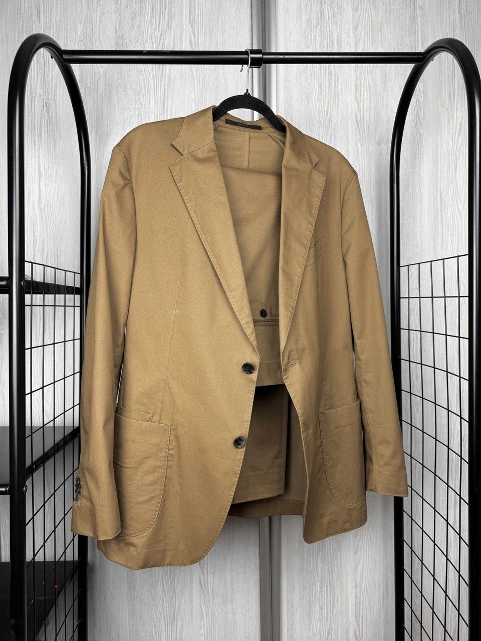 Other Windsor. Brown Solerto + Santios Cotton Silk Blend Suit 52 Size 42R - 1 Thumbnail