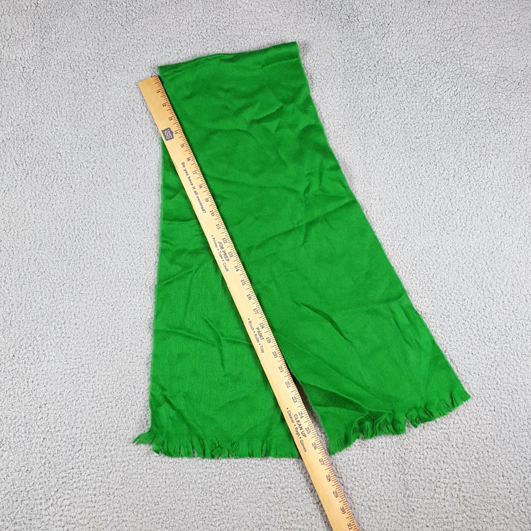 Vintage VINTAGE 80s Japanese Green Tassel Scarf 54" Soft Knit Winter Wrap Feels Like Cashmere Size ONE SIZE - 4 Thumbnail