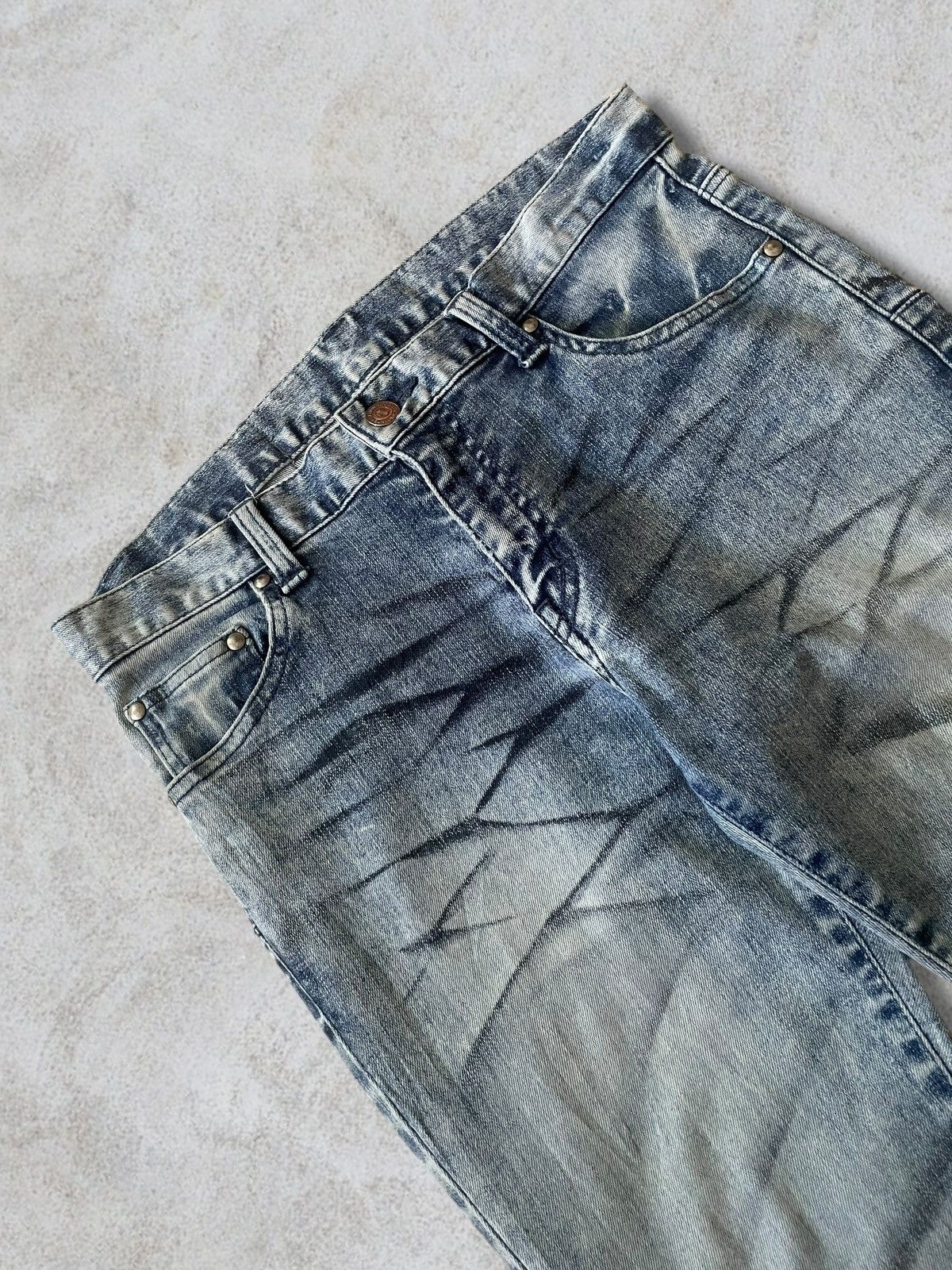 Tornado Mart Tornado Mart Sick FadeWash Black Whiskered Ripped Slim Jeans Size 30" / US 8 / IT 44 - 9 Thumbnail