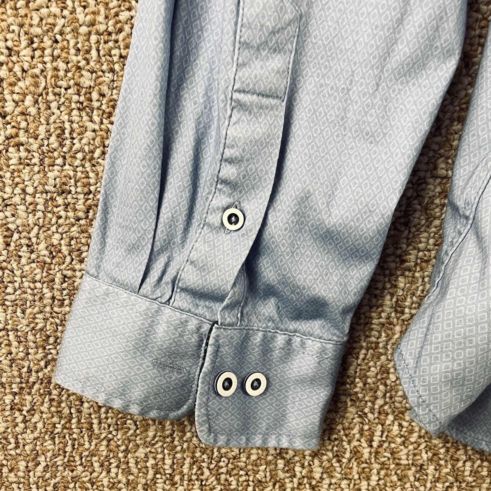 Buttero Butter Cloth Shirt Mens 3XL Blue Button Up Long Sleeve Cotton Button-Down Collared Regular Big & Tall Mens Shirt Size US XXL / EU 58 / 5 - 5 Thumbnail