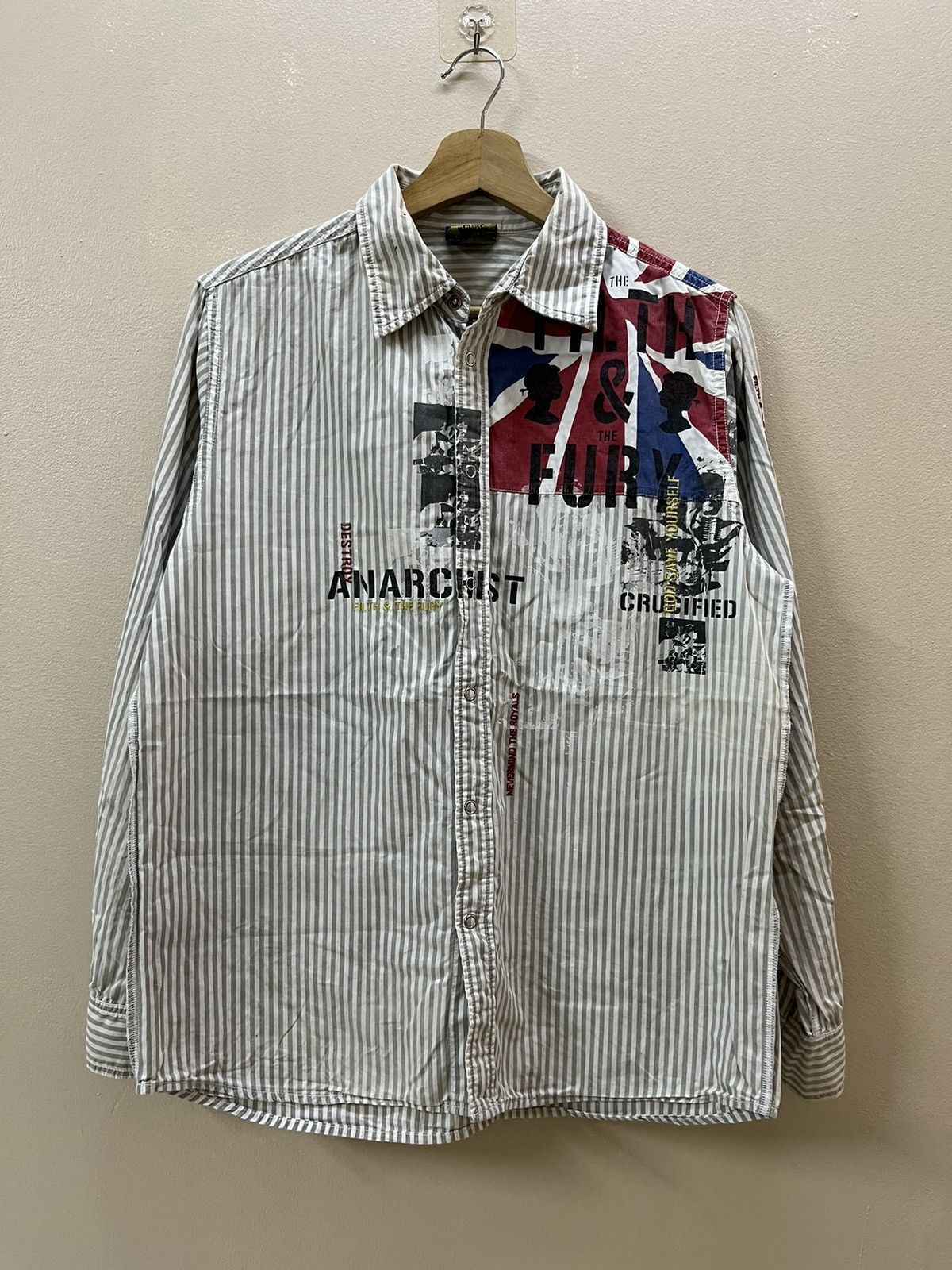 Vintage Ringspun Anarchist Button Up Shirt