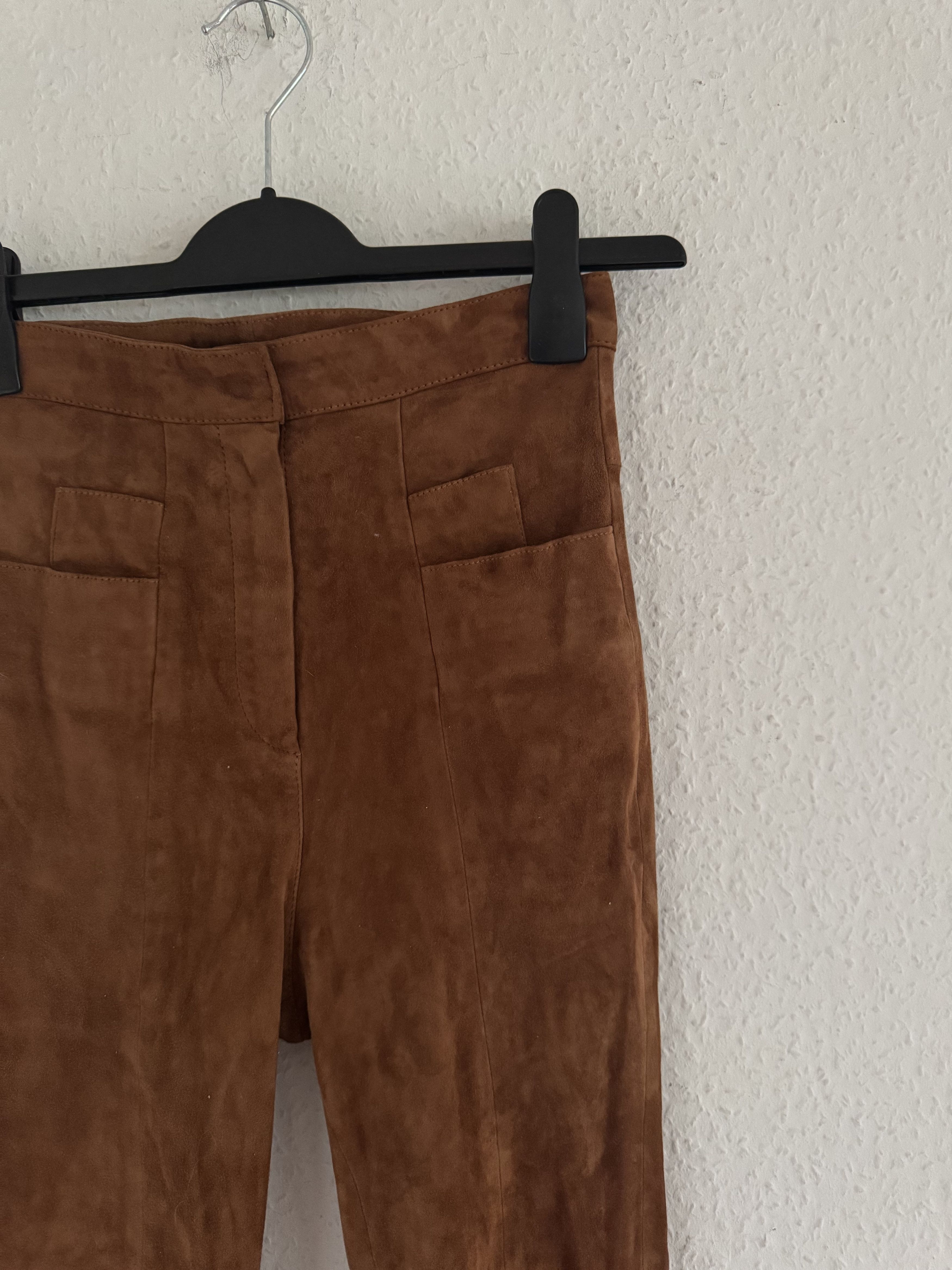 Balmain Suede High-Waist Trousers Size US 26 / EU 42 - 11 Thumbnail