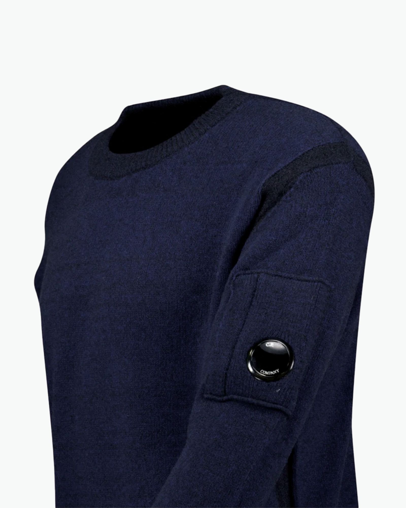 C.P. Company CP Company Fleece Knit Crewneck Lens - Estate Navy Blue Size US M / EU 48-50 / 2 - 1 Thumbnail