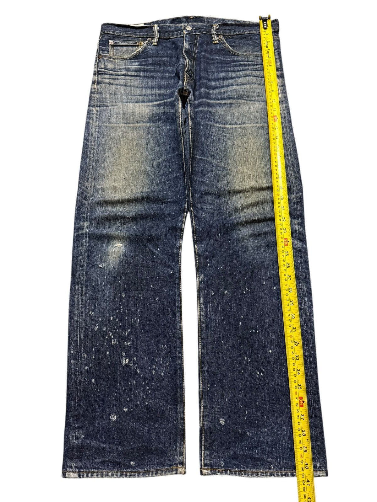 EIGHT-G Vintage 90s Japan Eight-G Faded Wash Distress Wide Leg Loose Size US 36 / EU 52 - 11 Thumbnail